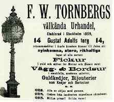 F.W. Tornborg Reklamskylt